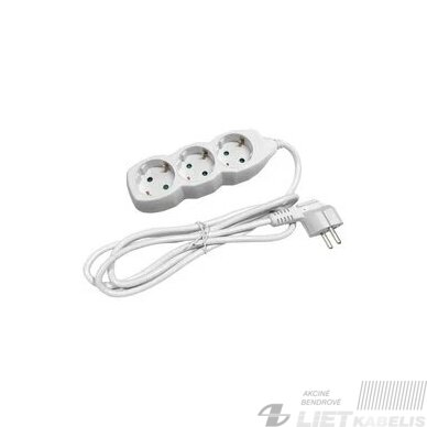 Prailgintojas 3 vietų 3m su įžeminimu 3x1.5mm², VPB Prailgintojas 3 vietų 3m su įžeminimu 3x1.5mm², VPB