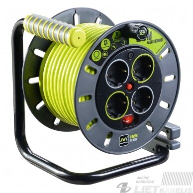 Prailgintuvas su rite 4 vietų, su įžeminimu, 230V, 3x1,5mm², 40m, Masterplug