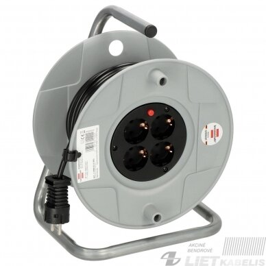 Prailgintuvas su rite su įžeminimu 230V, 4x1,5mm², plastikinė , IP44, 25m, Brennenstuhl Prailgintuvas su rite su įžeminimu 230V, 4x1,5mm², plastikinė , IP44, 25m, Brennenstuhl