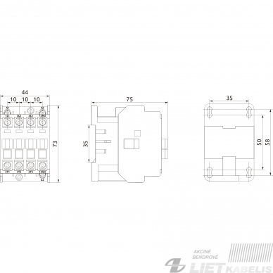 Pramoninis magnetinis kontaktorius FC1 6A, 7,5KV, 230V , PF 1 Pramoninis magnetinis kontaktorius FC1 6A, 7,5KV, 230V , PF 1