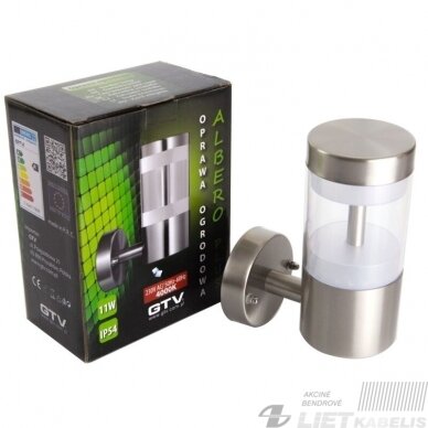 Prie sienos tvirtinamas LED šviestuvas ALBERO-A, 11W, IP54, GTV 1 Prie sienos tvirtinamas LED šviestuvas ALBERO-A, 11W, IP54, GTV 1