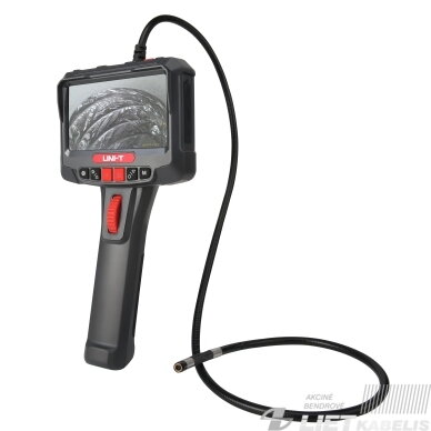 Profesionalus boroskopas su 360° sukinėjamu galu, 5.0", 70°, 8mm, 3m, CMOS, IP67, 32GB, UNI-T 1