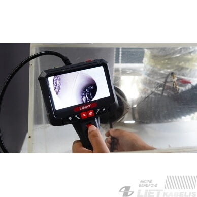 Profesionalus boroskopas su 360° sukinėjamu galu, 5.0", 70°, 8mm, 3m, CMOS, IP67, 32GB, UNI-T 10