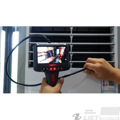 Profesionalus boroskopas su 360° sukinėjamu galu, 5.0", 70°, 8mm, 3m, CMOS, IP67, 32GB, UNI-T 9 Profesionalus boroskopas su 360° sukinėjamu galu, 5.0", 70°, 8mm, 3m, CMOS, IP67, 32GB, UNI-T 9