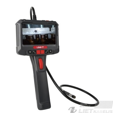 Profesionalus boroskopas su 360° sukinėjamu galu, 5.0", 70°, 8mm, 3m, CMOS, IP67, 32GB, UNI-T