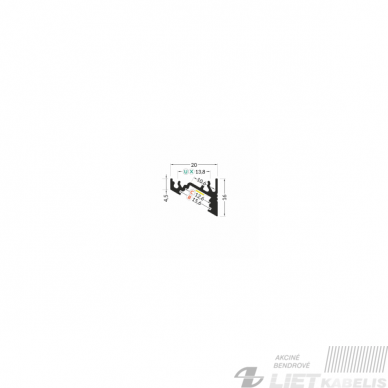 Profilis aliuminis LED juostoms kampinis CORNER 10 anoduotas Topmet 2
