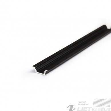 Profilis LED juostai Groove10 anoduotas juodas, Topmet Profilis LED juostai Groove10 anoduotas juodas, Topmet