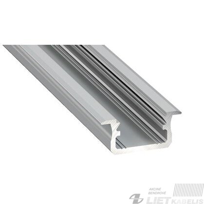 Profilis LED juostoms aliuminis anoduodos įleidžiamas, 2m, LUMINES Profilis LED juostoms aliuminis anoduodos įleidžiamas, 2m, LUMINES