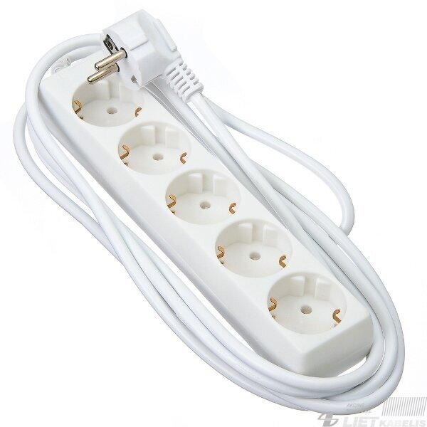 Prailgintojas 5vietų 3m, 3x1,5mm, BELLIGHT Prailgintojas 5vietų 3m, 3x1,5mm, BELLIGHT