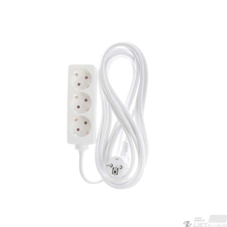 Prailgintas 3 vietų 3m H05VV-F3x1.0mm² su įžeminimu, SPECTOR LIGHT