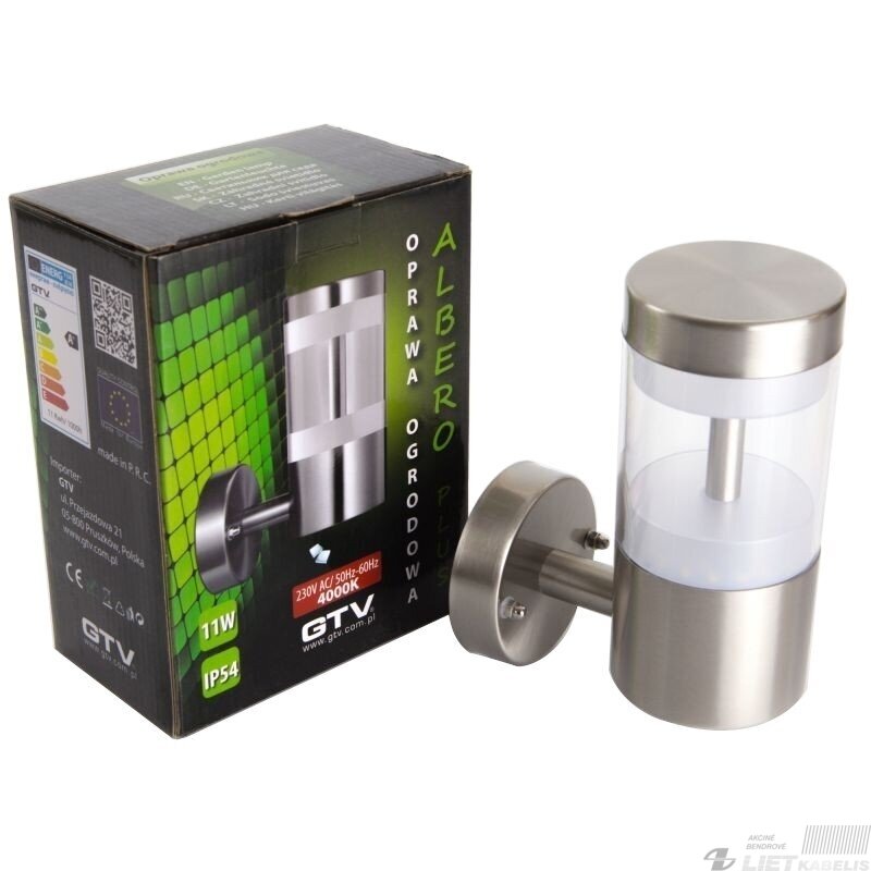 Prie sienos tvirtinamas LED šviestuvas ALBERO-A, 11W, IP54, GTV 1 Prie sienos tvirtinamas LED šviestuvas ALBERO-A, 11W, IP54, GTV 1