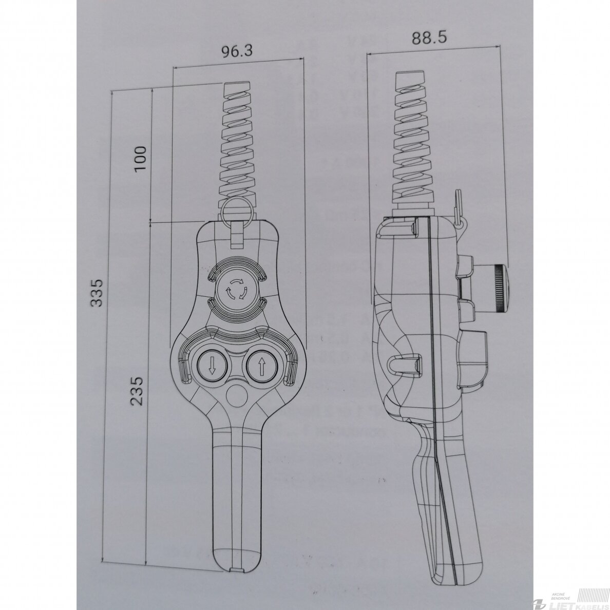 Pultas valdymo ERGO HP03 3 mygtukai IP65 GG 1