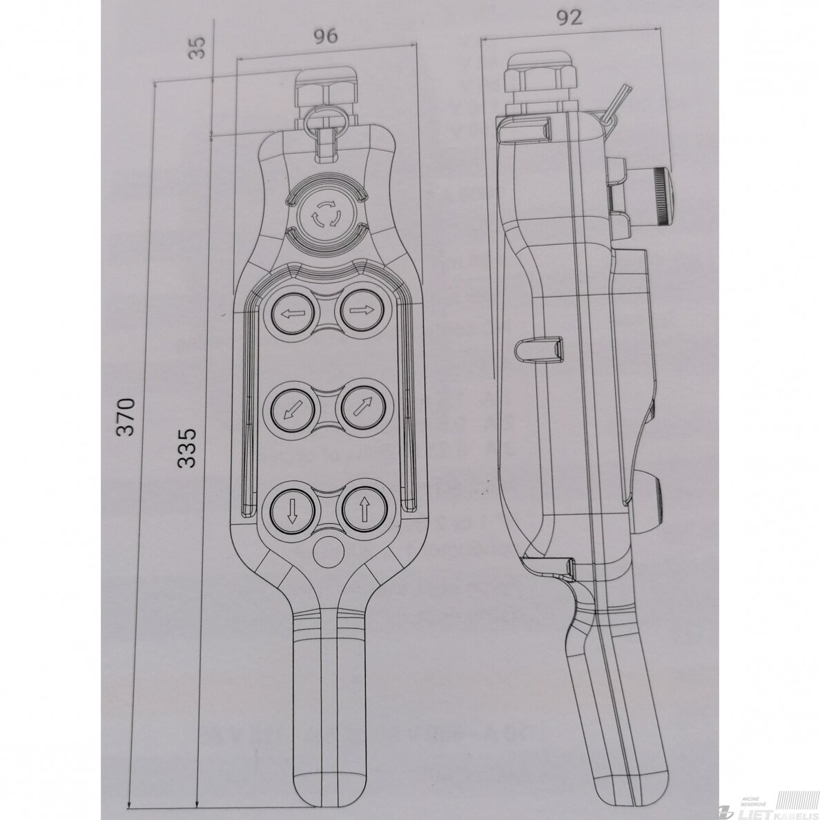 Pultas valdymo ERGO HP07 7 mygtukai IP65 GG 1 Pultas valdymo ERGO HP07 7 mygtukai IP65 GG 1