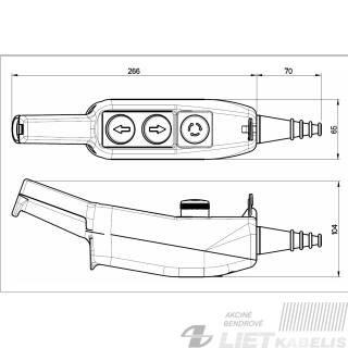 Pultas valdymo P03.D2 3mygtukai IP65 GG 1 Pultas valdymo P03.D2 3mygtukai IP65 GG 1