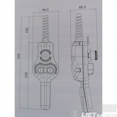 Pultas valdymo ERGO HP03 3 mygtukai IP65 GG 1