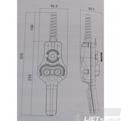 Pultas valdymo ERGO HP03.D2 3 mygtukai IP65 GG 1 Pultas valdymo ERGO HP03.D2 3 mygtukai IP65 GG 1