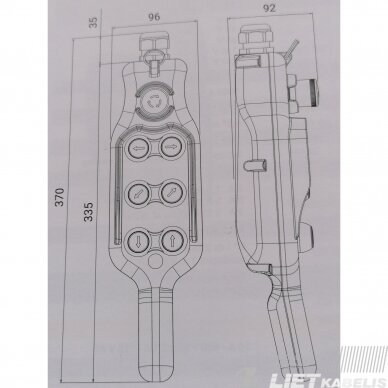 Pultas valdymo ERGO HP07 7 mygtukai IP65 GG 1