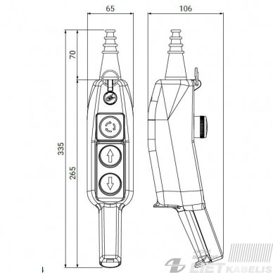 Pultas valdymo P03.1 3mygtukai IP65 GG 1