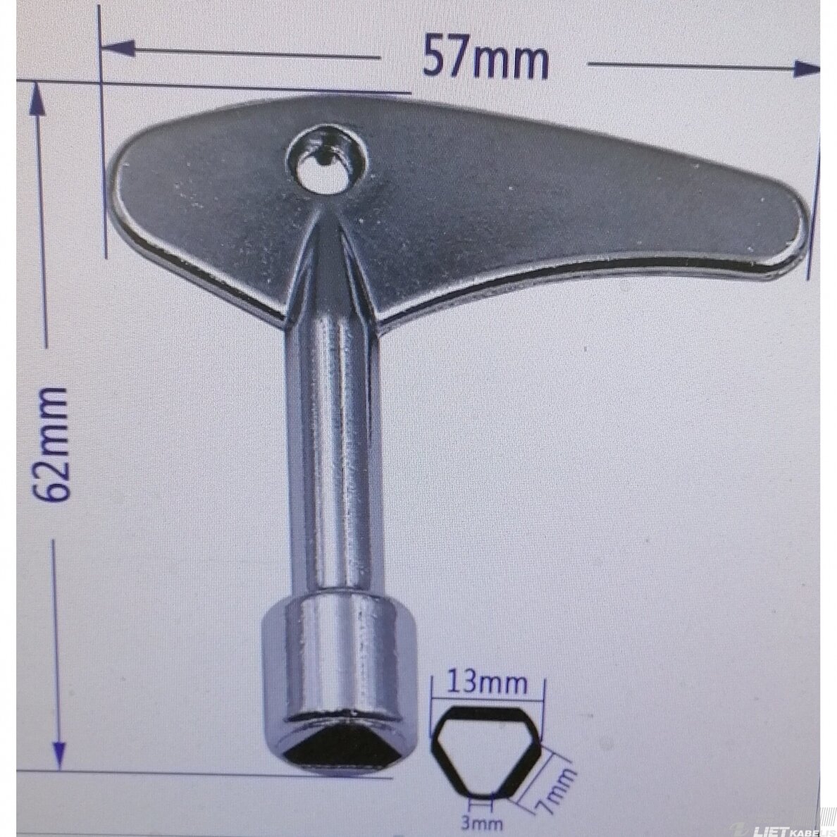 Raktas trikampis elektros spintoms 9x2mm QSTKEY 1 Raktas trikampis elektros spintoms 9x2mm QSTKEY 1