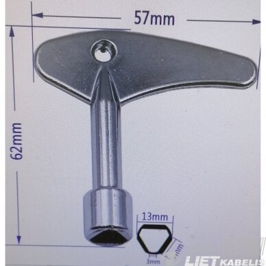 Raktas trikampis elektros spintoms 9x2mm QSTKEY 1