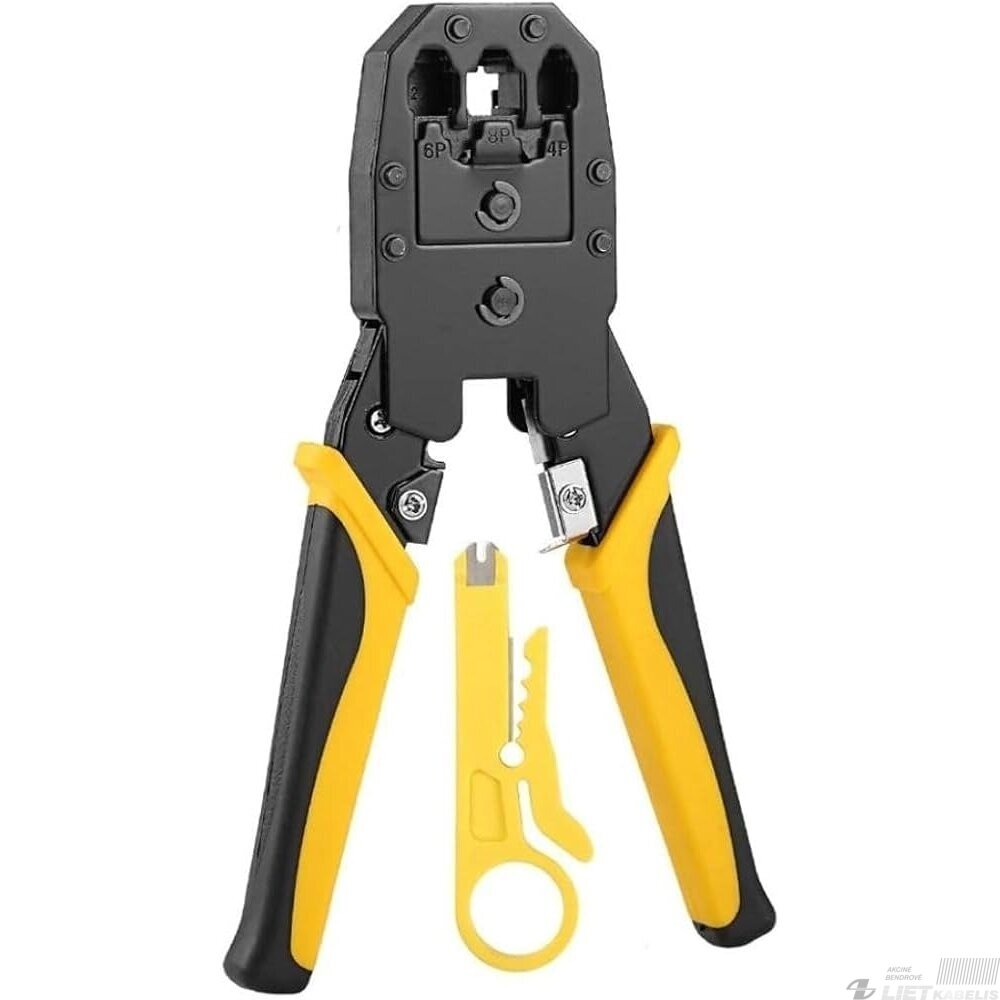 Replės jungčių užspaudimui su nukirpimu RJ12, RJ45 4P/6P/8P , Highmax