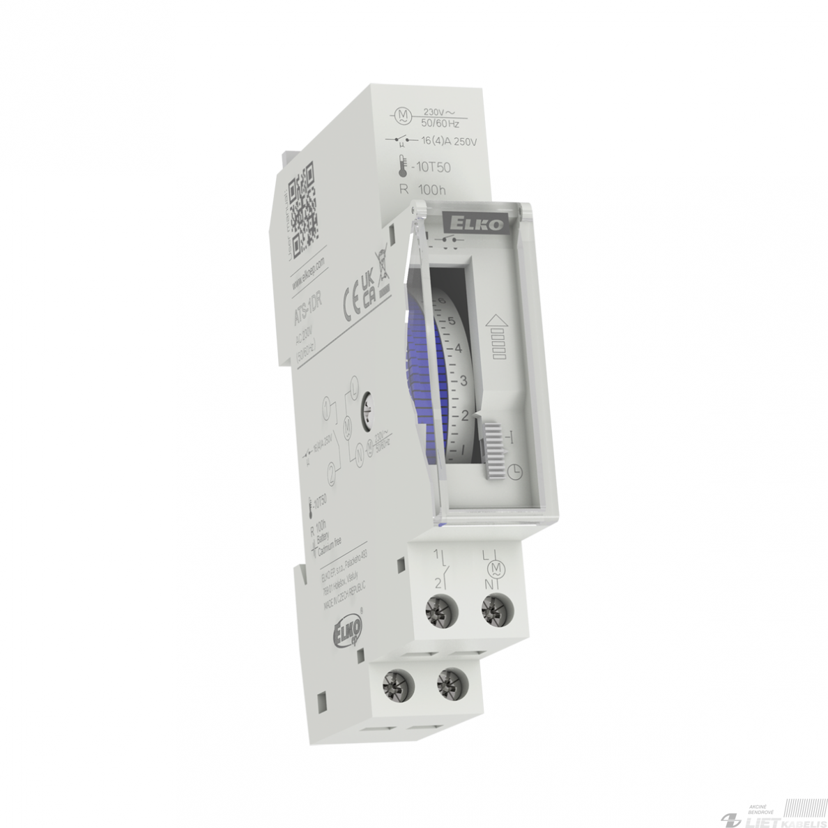 Rėlė laiko mechaninė modulinė 16A, 1NO-230V, ELKO