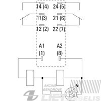 Rėlė 230V AC, 2CO, DR1424730LT, Weidmuller 1 Rėlė 230V AC, 2CO, DR1424730LT, Weidmuller 1