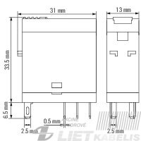 Rėlė 230V AC, 2CO, DR1424730LT, Weidmuller 3 Rėlė 230V AC, 2CO, DR1424730LT, Weidmuller 3