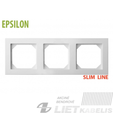 Rėmelis 3 vietų, K14-145-03 baltas, Epsilon SlimLine, Liregus