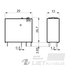 Rėlė RCI484T30 220V AC 8A 2CO Weidmuller 2 Rėlė RCI484T30 220V AC 8A 2CO Weidmuller 2