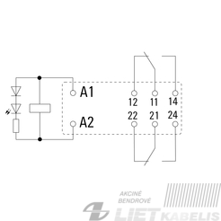 Rėlė RCI484T30 220V AC 8A 2CO Weidmuller 8
