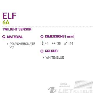Relė foto ELF 6A, 1380W,  IP44, STRUHM 2