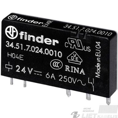 Relė 24VDC, 6A, 1CO, (34.51.7.024.0010) Finder