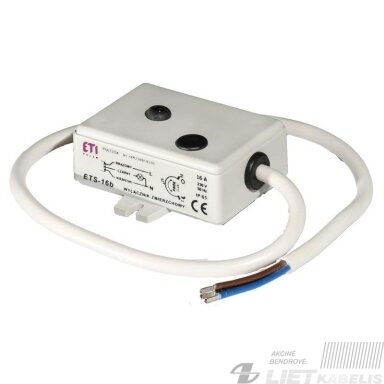 Relė foto su davikliu ETS16B, 16A, IP65, ETI Relė foto su davikliu ETS16B, 16A, IP65, ETI