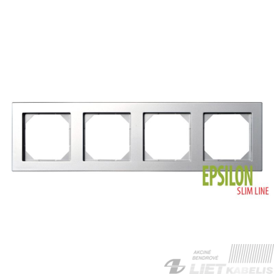 Rėmelis 4 vietų, K14-145-04 metalo sp., Epsilon, SlimLine, Liregus