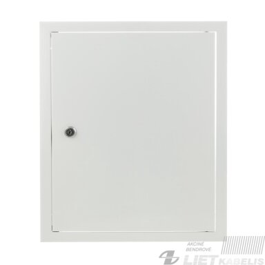 Revizinės durelės 300x400mm su spynele (baltos)
