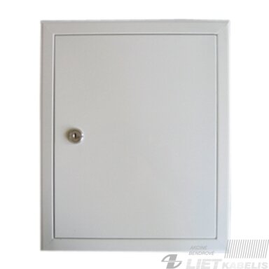 Revizinės durelės 300x500mm su spynele (baltos), Haushalt