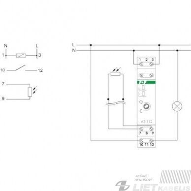 Relė foto AZ-112 1modulio su išoriniu davikliu, F&F 1