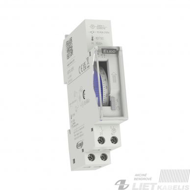 Rėlė laiko mechaninė modulinė 16A, 1NO-230V, ELKO Rėlė laiko mechaninė modulinė 16A, 1NO-230V, ELKO