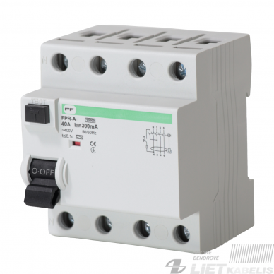Relė nuotekio FPR1 40/4/003, 6kA , PF Relė nuotekio FPR1 40/4/003, 6kA , PF