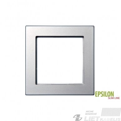 Rėmelis 1 vietos, K14-145-01 metalo spalva Epsilon SlimLine, Liregus