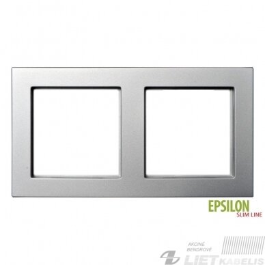 Rėmelis 2 vietų, K14-145-02 metalo spalva Epsilon SlimLine, Liregus