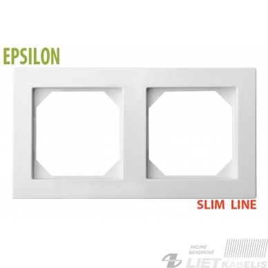 Rėmelis 2 vietų, K14-145-02 baltas, Epsilon SlimLine, Liregus Rėmelis 2 vietų, K14-145-02 baltas, Epsilon SlimLine, Liregus