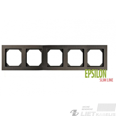 Rėmelis 5 vietų, K14-145-05 juodas, Epsilon SlimLine, Liregus Rėmelis 5 vietų, K14-145-05 juodas, Epsilon SlimLine, Liregus
