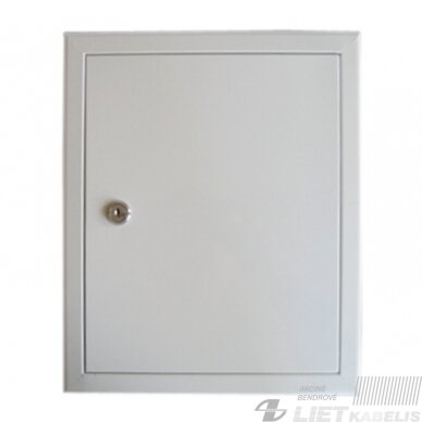 Revizinės durelės 300x500mm su spynele (baltos), Haushalt Revizinės durelės 300x500mm su spynele (baltos), Haushalt