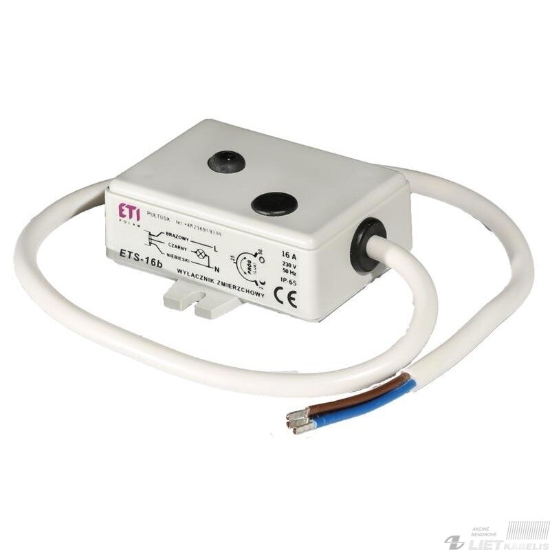 Relė foto su davikliu ETS16B, 16A, IP65, ETI Relė foto su davikliu ETS16B, 16A, IP65, ETI
