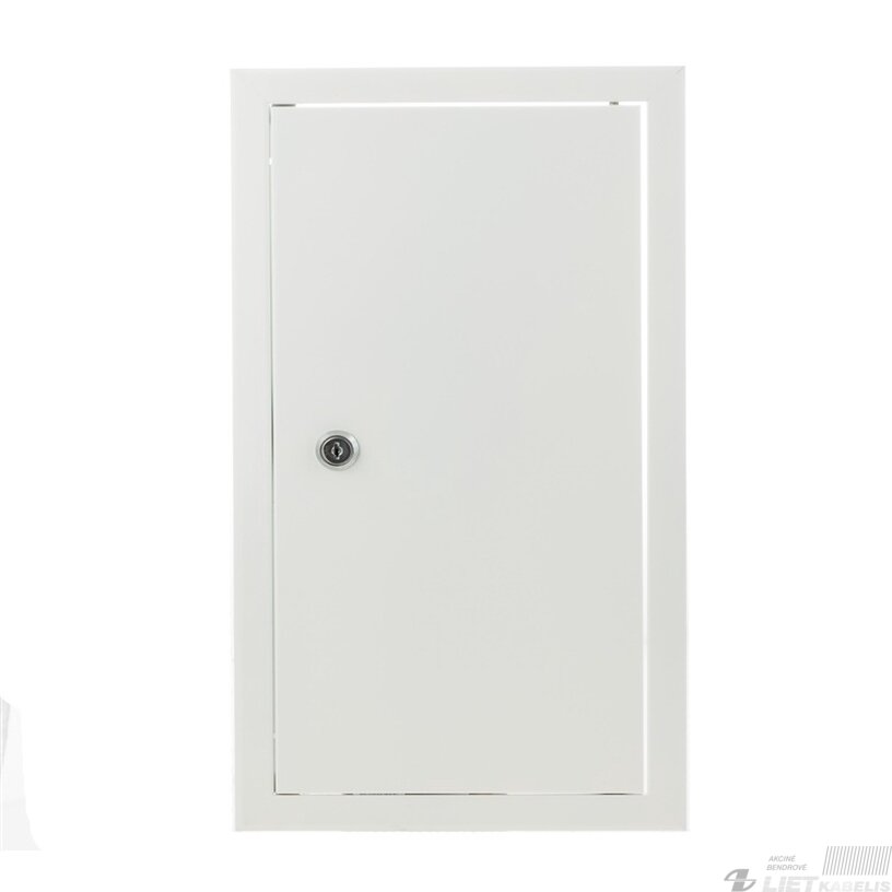Revizinės durelės 200x400mm su spynele (baltos) Revizinės durelės 200x400mm su spynele (baltos)