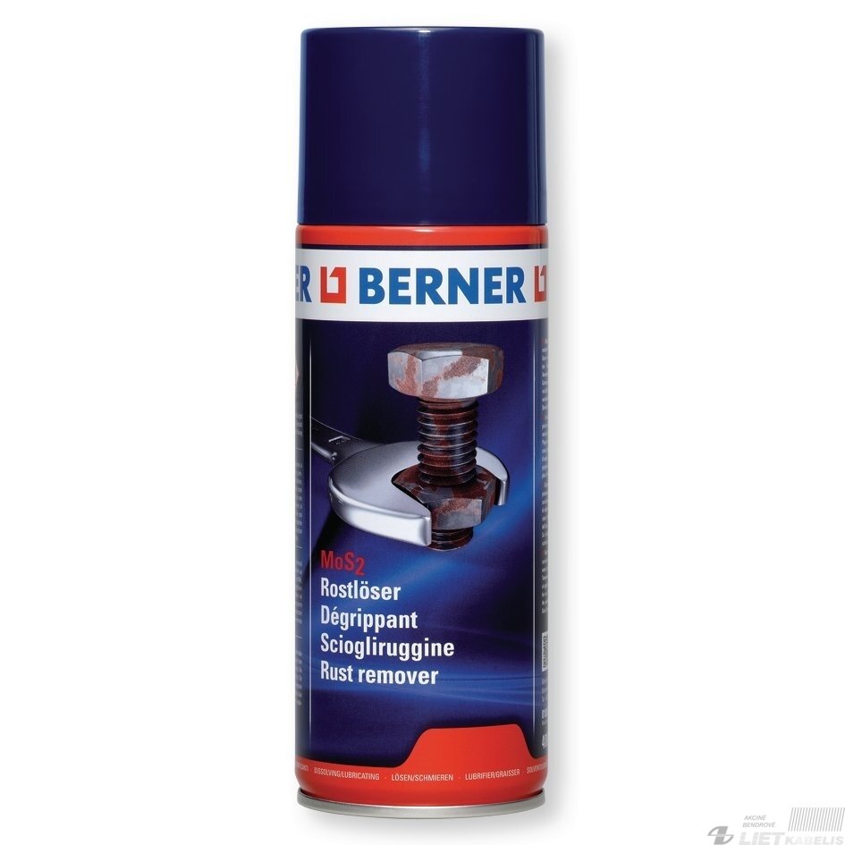 Rudžių tirpiklis MoS2 400 ml Berner Rudžių tirpiklis MoS2 400 ml Berner