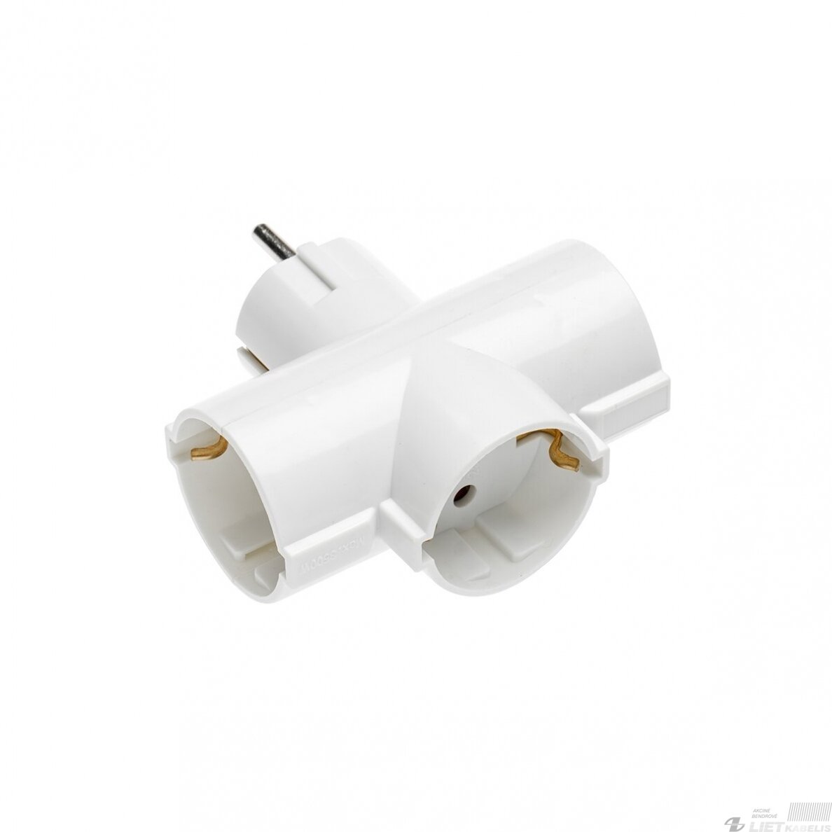 Šakotuvas 3 vietų su įžeminimu AE-SC0103-00, GTV
