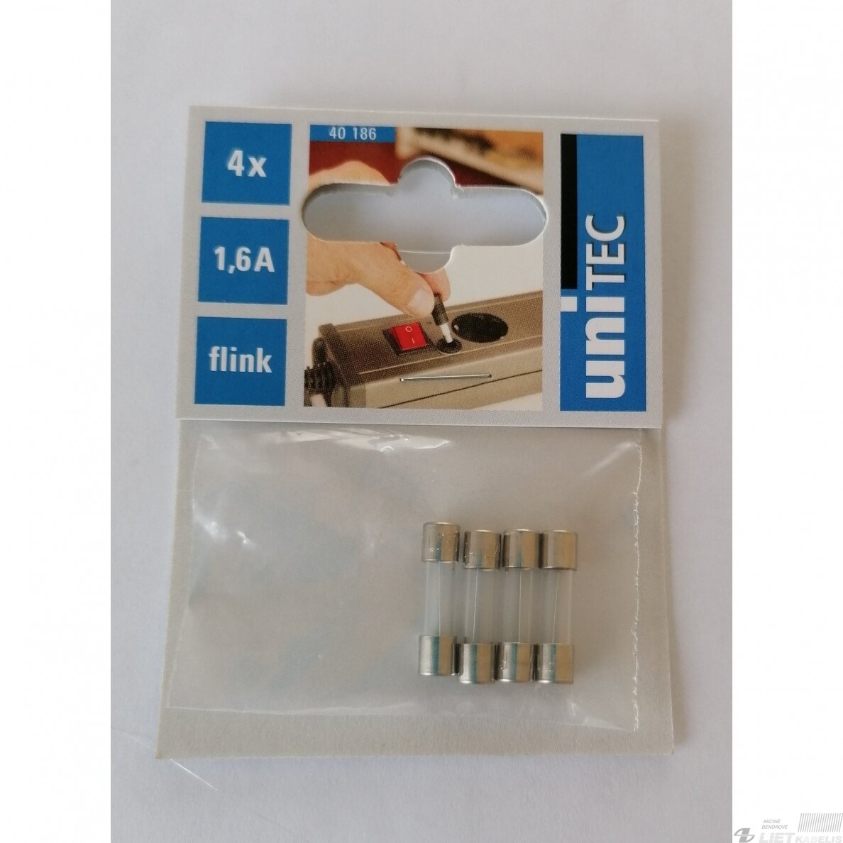 Saugiklis 5x20mm 1.6A UNITEC 1